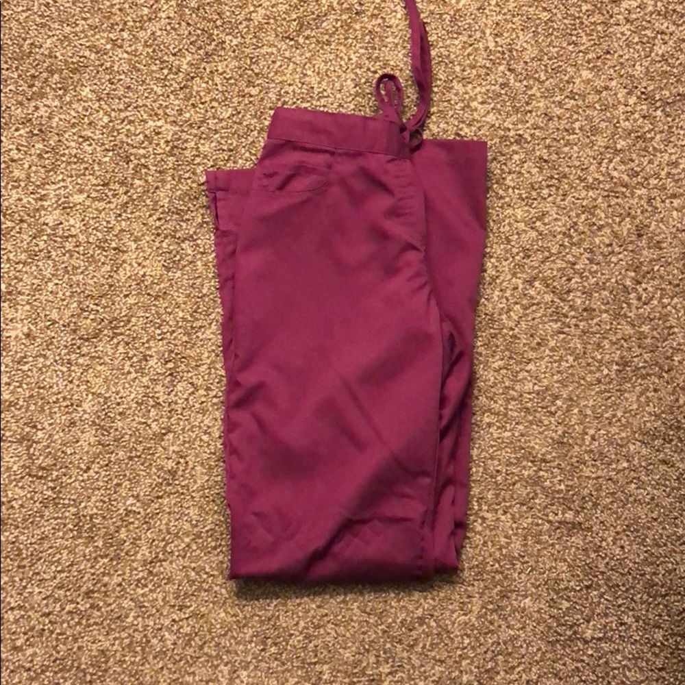 Burgundy scrubs